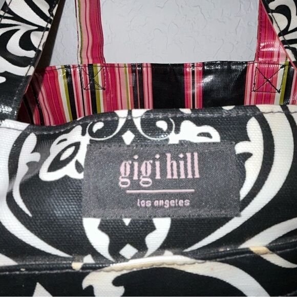 Gigi Hill Los Angeles Stripe Print Tote Bag - Picture 2 of 8